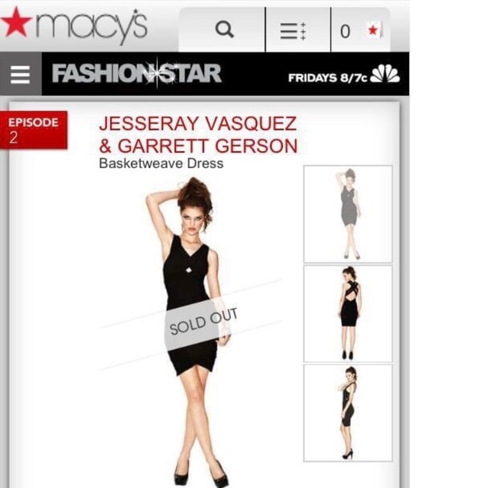 “FASHION STAR” TV show 2012 Black Bandage Dress